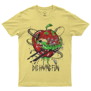 T-SHIRT 'DIE HAVING FUN'