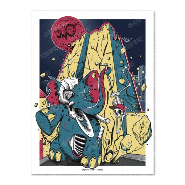 FILE MOCKUP STAMPE PRODOTTO 30X40 ELEPHANT TOWER