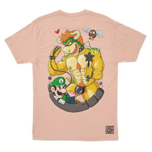 T-SHIRT BACK MOCKUP SOFT ROSE SADO LUIGI BOWSER