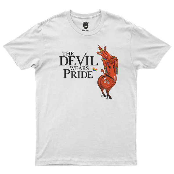 T-SHIRT STANDARD MOCKUP diavolo pride white